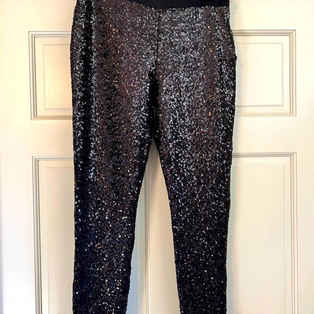 NWT black sequin leggings, size small